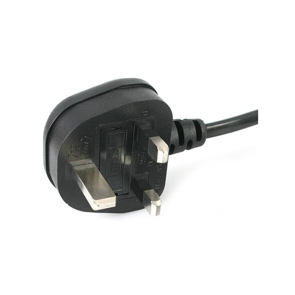 StarTech.com - Cable de 1m de Alimentación para Portátiles, Enchufe BS1363 a C5, 2,5A 250V, 18AWG, Cable para Cargador, Cable Ho