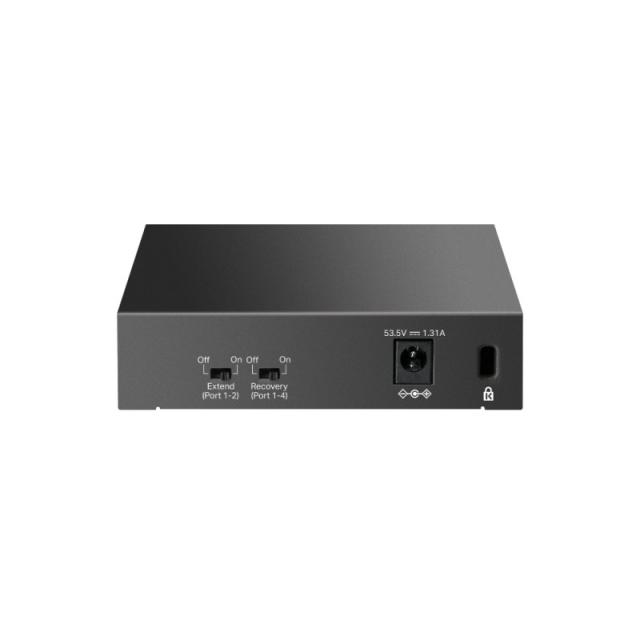 TP-Link - LiteWave LS105GP switch No administrado Gigabit Ethernet (10/100/1000) Energía sobre Ethernet (PoE) Negro