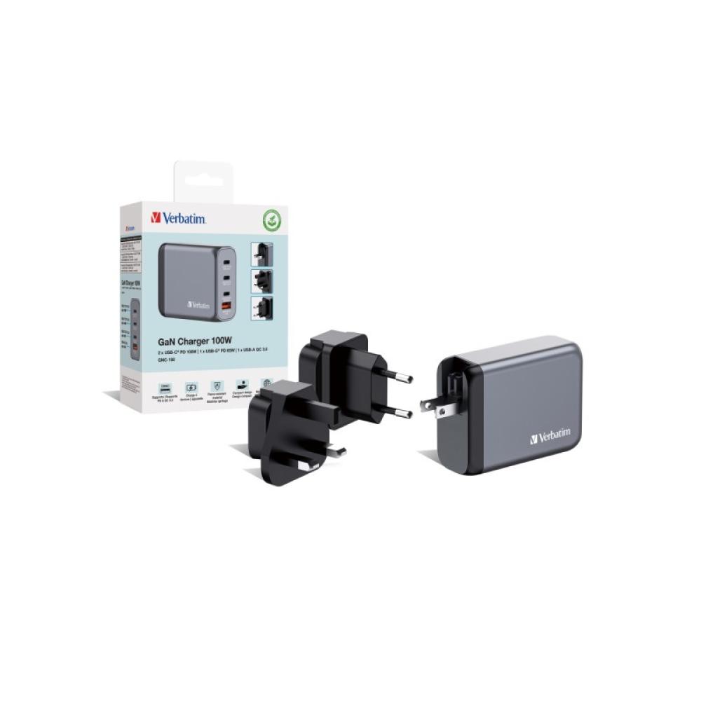 Verbatim - GNC-100 Universal Negro, Gris Corriente alterna Carga rápida Interior