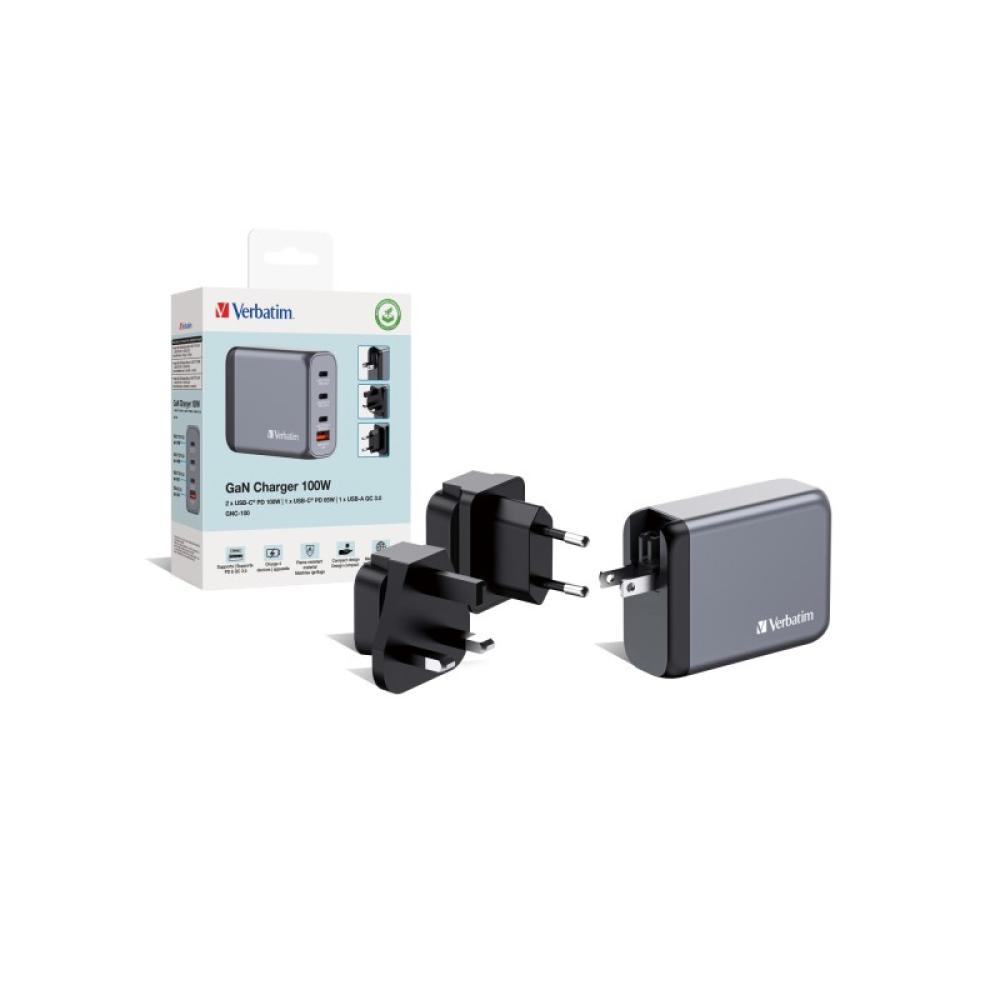 Verbatim - GNC-100 Universal Negro, Gris Corriente alterna Carga rápida Interior