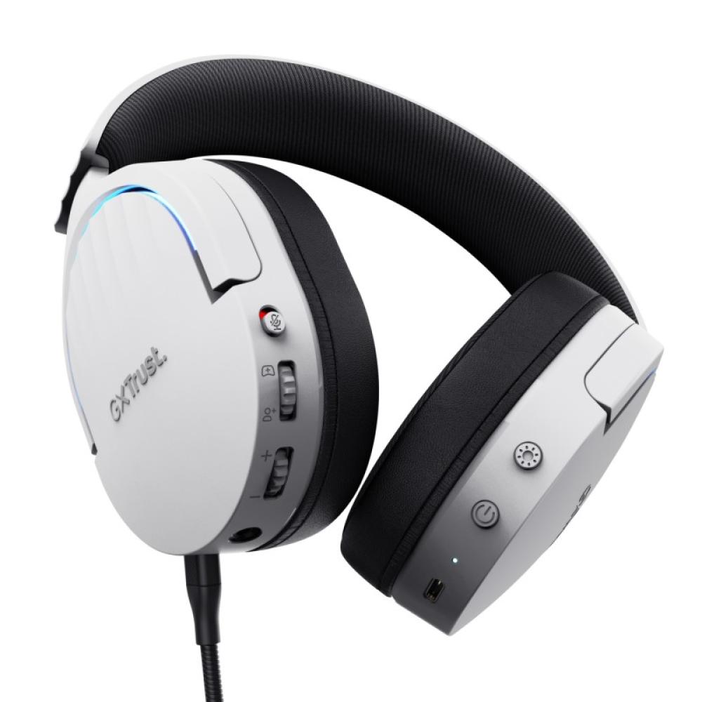 Trust - GXT 491W FAYZO Auriculares Inalámbrico y alámbrico Diadema Juego USB Tipo C Bluetooth Negro, Blanco