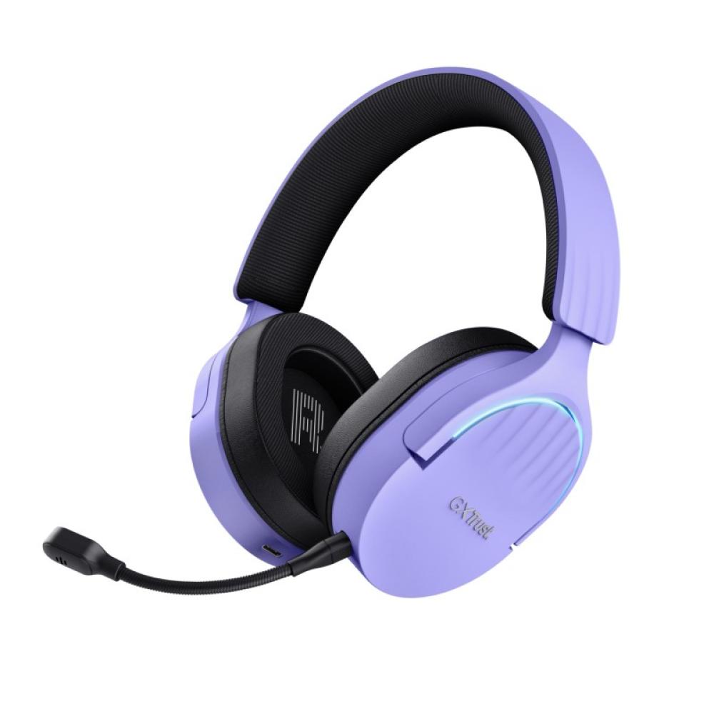 Trust - GXT 491P FAYZO Auriculares Inalámbrico y alámbrico Diadema Juego USB tipo A Bluetooth Negro, Púrpura