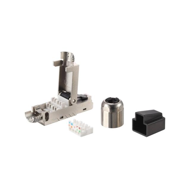 Equip - 121172 conector RJ-45 Negro, Acero inoxidable