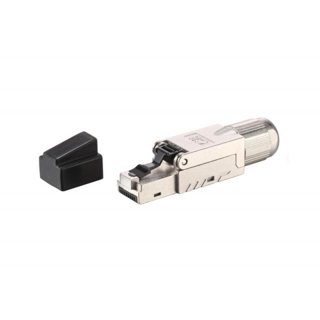 Equip - 121172 conector RJ-45 Negro, Acero inoxidable
