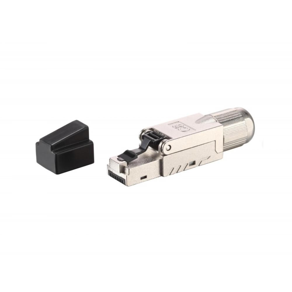 Equip - 121172 conector RJ-45 Negro, Acero inoxidable