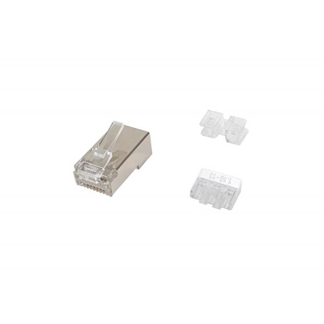 Equip - 121147 conector RJ-45 Acero satinado, Transparente