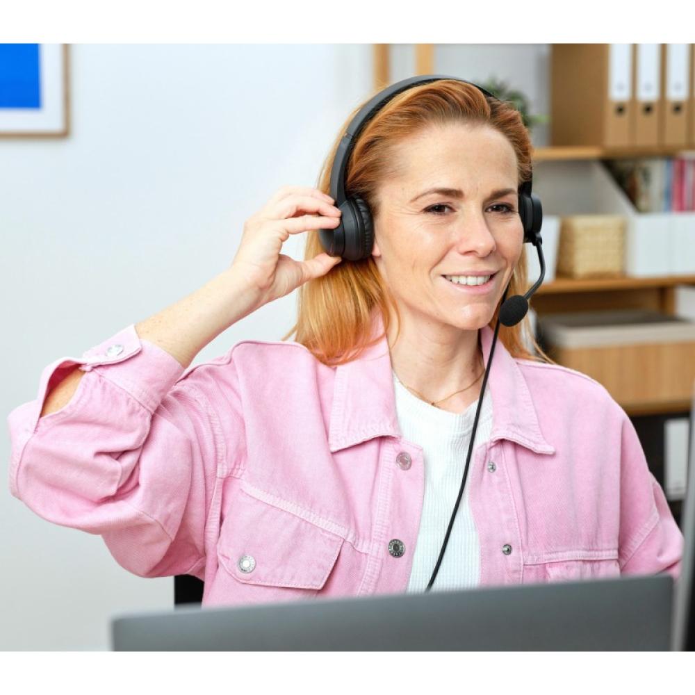 Trust - HS-201 Auriculares Alámbrico Diadema Oficina/Centro de llamadas USB tipo A Negro