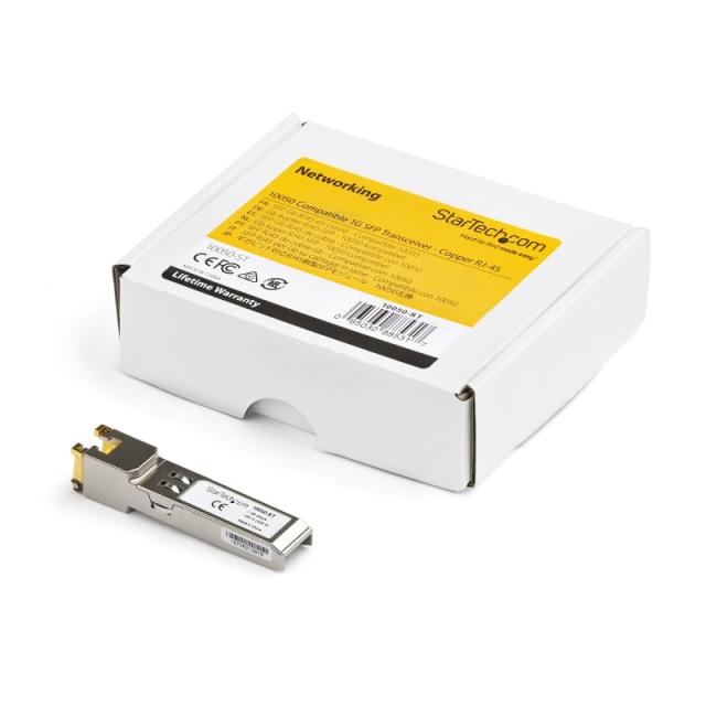 StarTech.com - Módulo Transceptor SFP Compatible con el Modelo 10050 de Extreme Networks - 1000BASE-T - SFP a RJ45 Cat6 / Cat5e