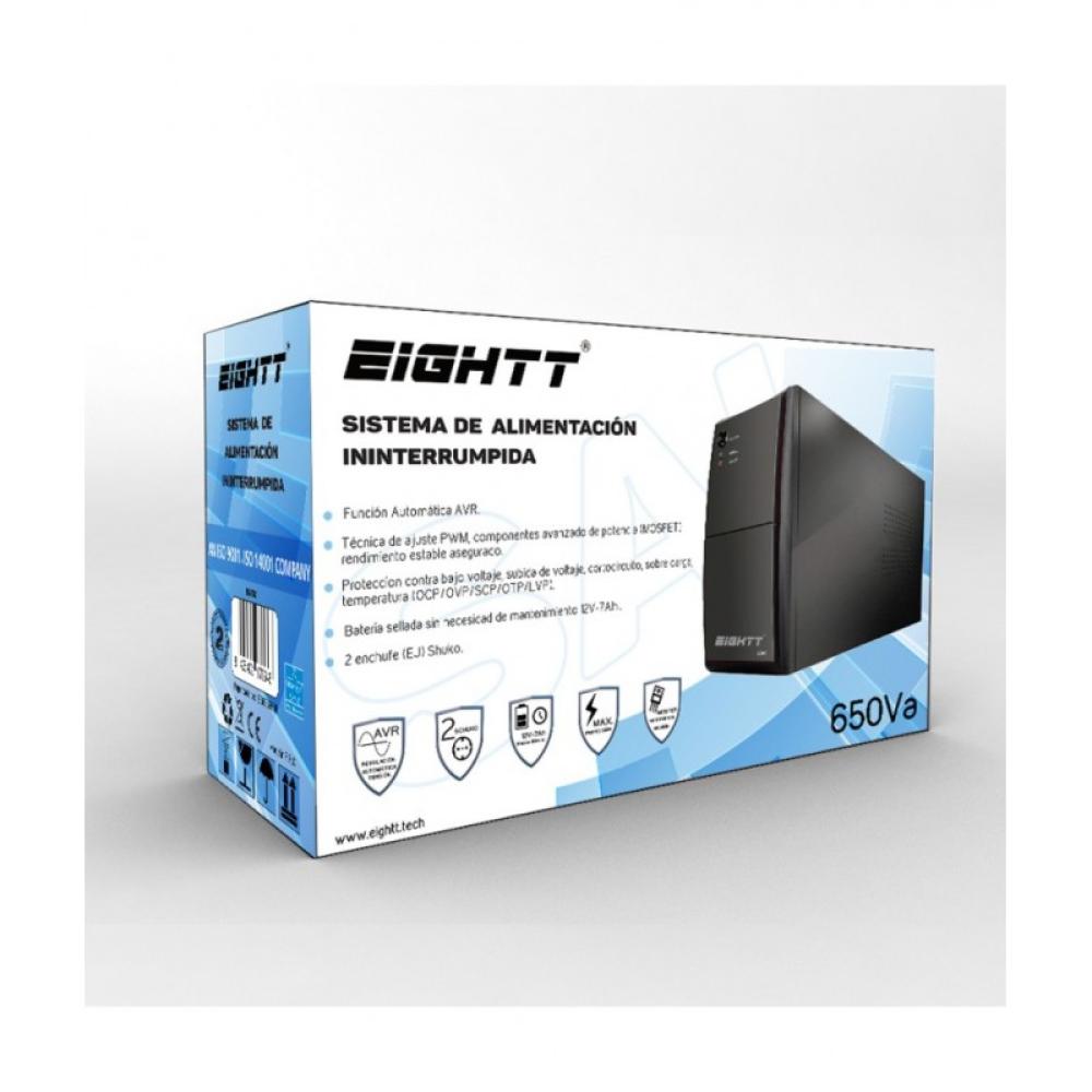 Eightt - ES650 sistema de alimentación ininterrumpida (UPS) En espera (Fuera de línea) o Standby (Offline) 0,65 kVA