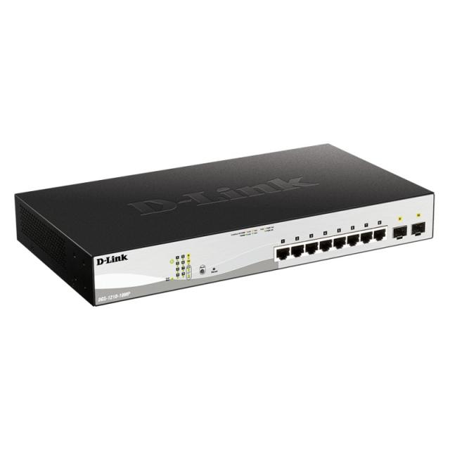 D-Link - DGS-1210-10MP Gestionado L2 Gigabit Ethernet (10/100/1000) Energía sobre Ethernet (PoE) Negro, Gris