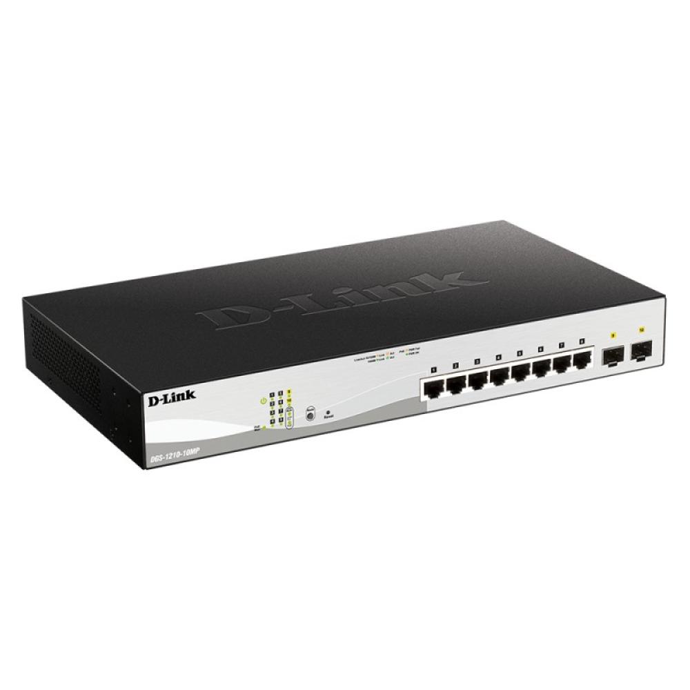 D-Link - DGS-1210-10MP Gestionado L2 Gigabit Ethernet (10/100/1000) Energía sobre Ethernet (PoE) Negro, Gris