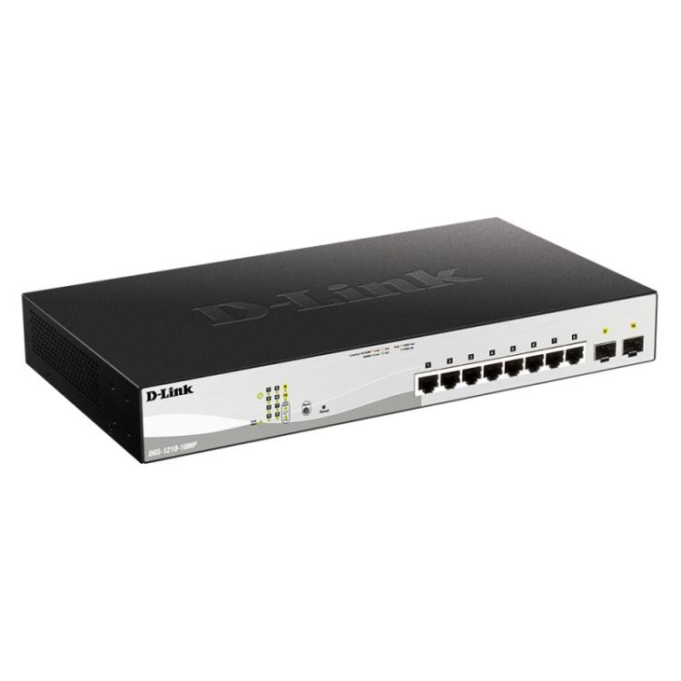 D-Link - DGS-1210-10MP Gestionado L2 Gigabit Ethernet (10/100/1000) Energía sobre Ethernet (PoE) Negro, Gris