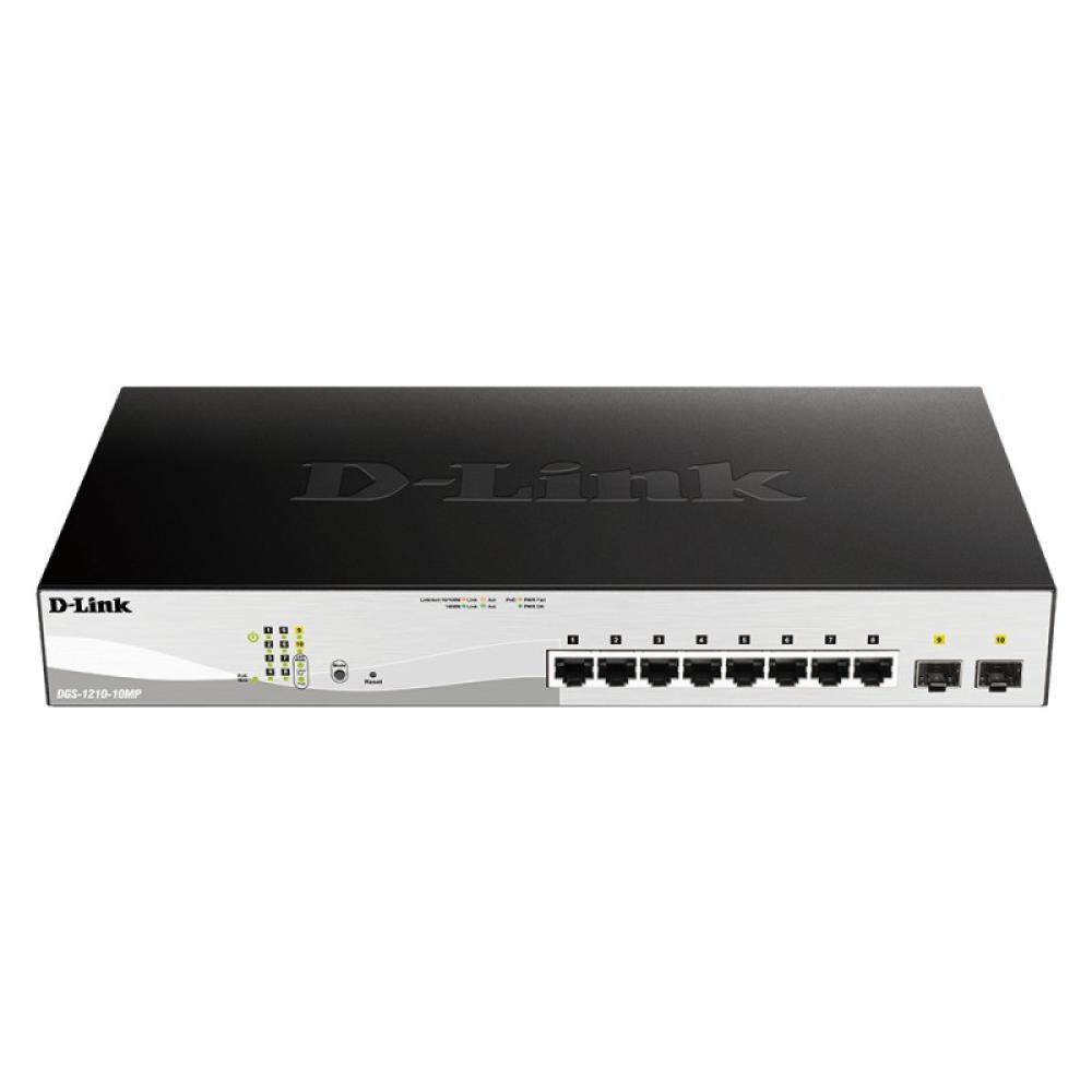 D-Link - DGS-1210-10MP Gestionado L2 Gigabit Ethernet (10/100/1000) Energía sobre Ethernet (PoE) Negro, Gris