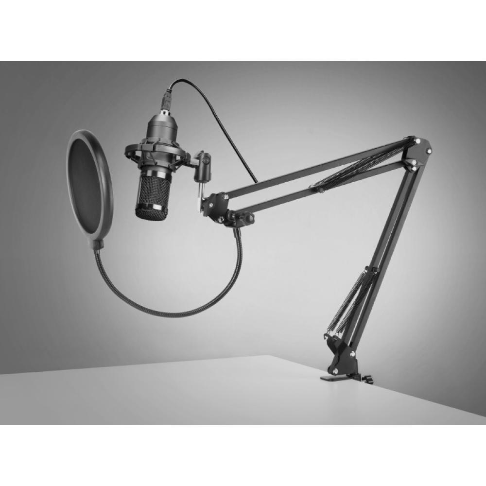 Mars Gaming - MMICPRO, Micrófono PC USB, Condensador, Ultra-alta Definición Streamings, ASMR, Negro