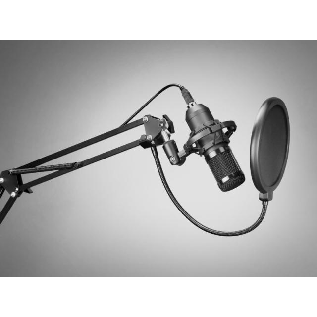 Mars Gaming - MMICPRO, Micrófono PC USB, Condensador, Ultra-alta Definición Streamings, ASMR, Negro