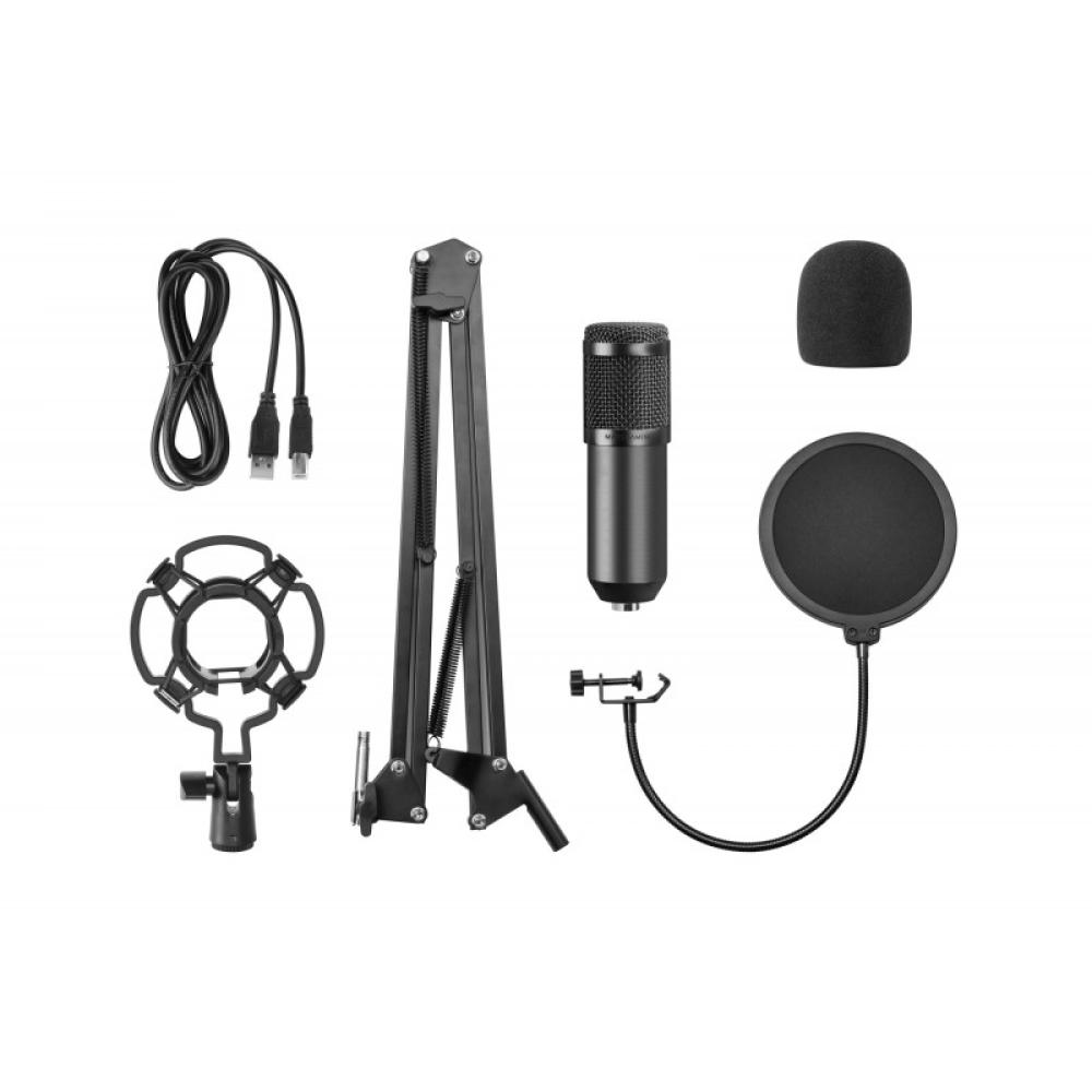 Mars Gaming - MMICPRO, Micrófono PC USB, Condensador, Ultra-alta Definición Streamings, ASMR, Negro