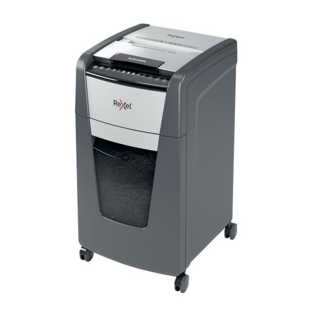 Rexel - AutoFeed+ 300X triturador de papel Corte cruzado 55 dB 23 cm Negro, Gris
