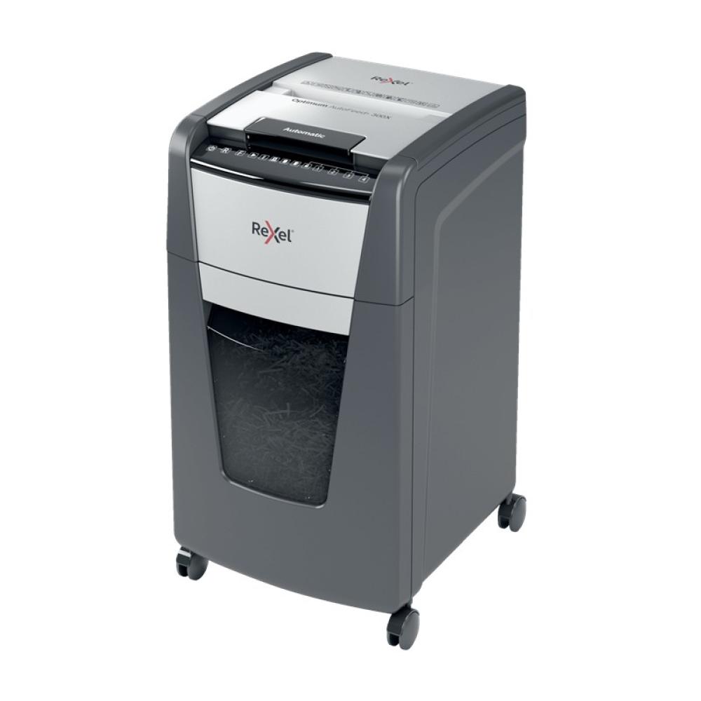 Rexel - AutoFeed+ 300X triturador de papel Corte cruzado 55 dB 23 cm Negro, Gris