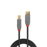 Lindy - 36744 cable USB USB 3.2 Gen 1 (3.1 Gen 1) 5 m USB A USB B Negro