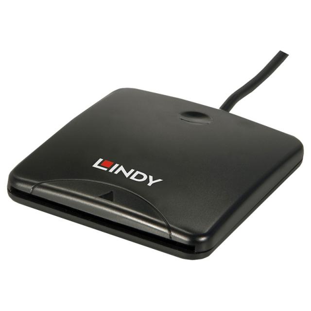 Lindy - 42768 lector de tarjeta magnética USB Negro