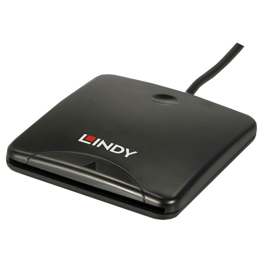 Lindy - 42768 lector de tarjeta magnética USB Negro