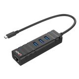 Lindy - 43249 hub de interfaz USB 3.2 Gen 1 (3.1 Gen 1) Type-C 5000 Mbit/s Negro