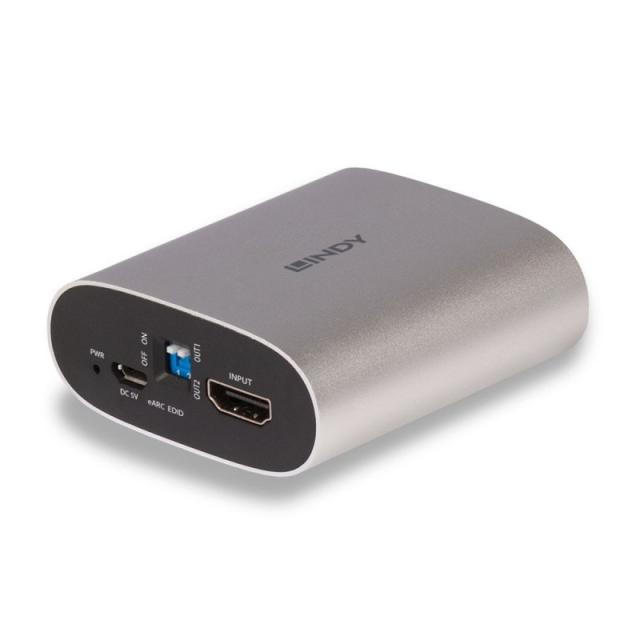 Lindy - 38368 convertidor de audio Negro, Plata