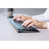 CHERRY - KW 9100 SLIM teclado Universal RF Wireless + Bluetooth QWERTY Español Negro