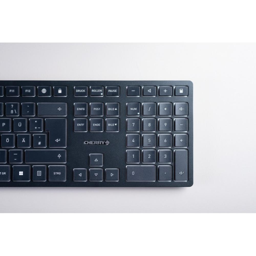 CHERRY - KW 9100 SLIM teclado Universal RF Wireless + Bluetooth QWERTY Español Negro