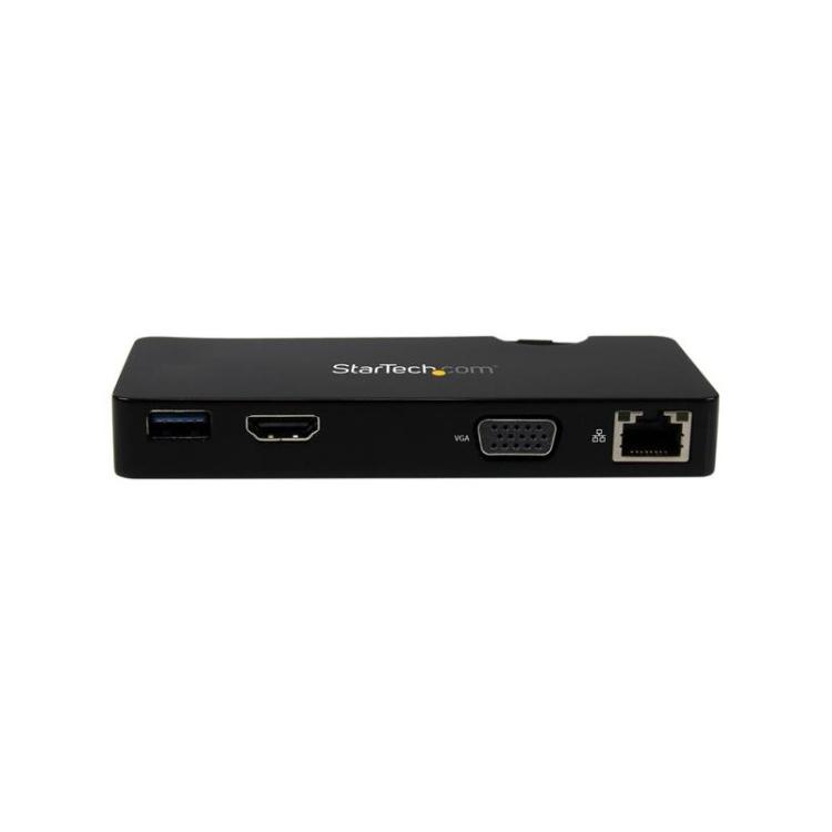 StarTech.com - Replicador de Puertos USB 3.0 de Viajes con HDMI o VGA - Docking Station para Portátil