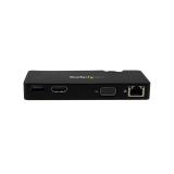 StarTech.com - Replicador de Puertos USB 3.0 de Viajes con HDMI o VGA - Docking Station para Portátil