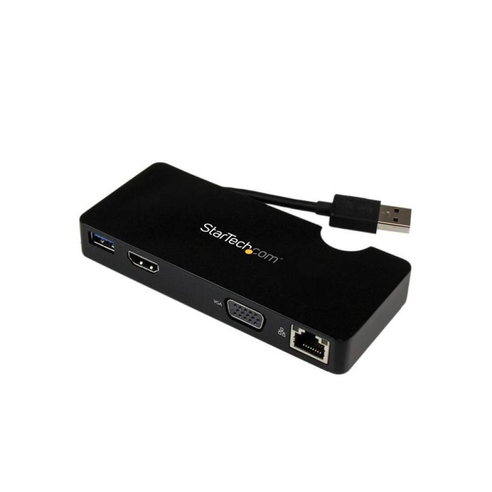 StarTech.com - Replicador de Puertos USB 3.0 de Viajes con HDMI o VGA - Docking Station para Portátil