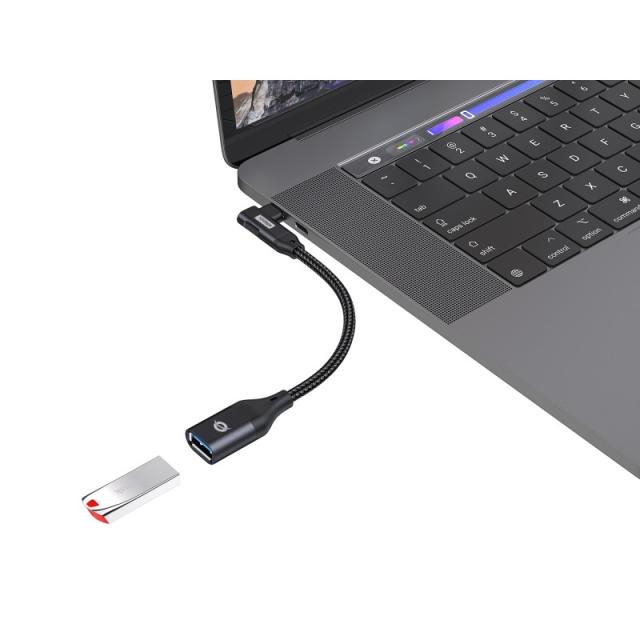 Conceptronic - ABBY19B cambiador de género para cable USB-C USB-A Negro