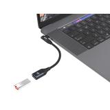 Conceptronic - ABBY19B cambiador de género para cable USB-C USB-A Negro