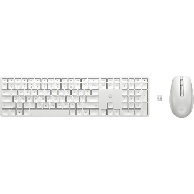 HP - Combo de teclado y ratón inalámbricos 650, blanco