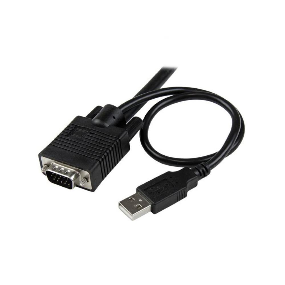 StarTech.com - Switch Conmutador KVM de Cable con 2 Puertos VGA USB Alimentado por USB con Interruptor Remoto