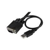 StarTech.com - Switch Conmutador KVM de Cable con 2 Puertos VGA USB Alimentado por USB con Interruptor Remoto