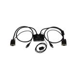 StarTech.com - Switch Conmutador KVM de Cable con 2 Puertos VGA USB Alimentado por USB con Interruptor Remoto
