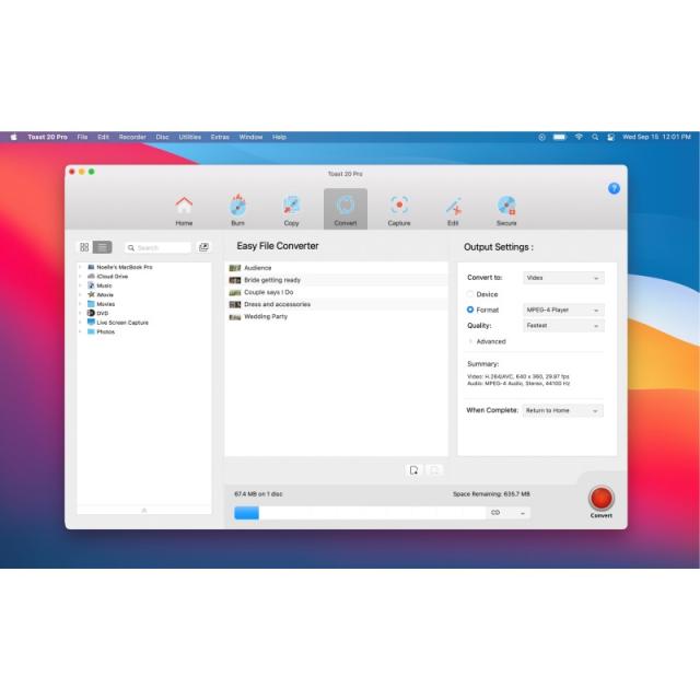 Corel - Roxio Toast Titanium 20 Académico 1 licencia(s) Descarga electrónica de software (ESD, Electronic Software - LCT20TMLA1