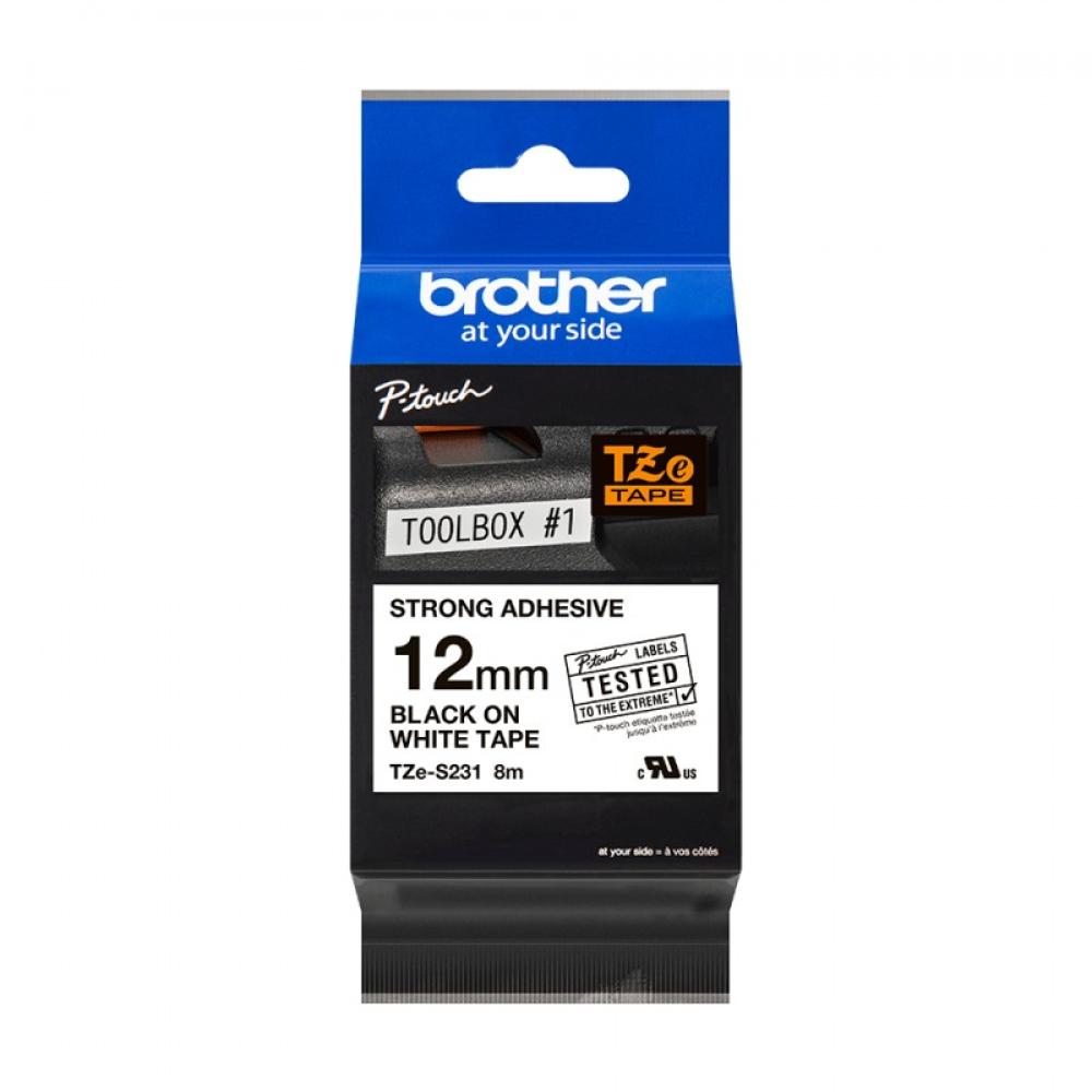 Brother - TZE-S231 cinta para impresora de etiquetas Negro sobre blanco TZ