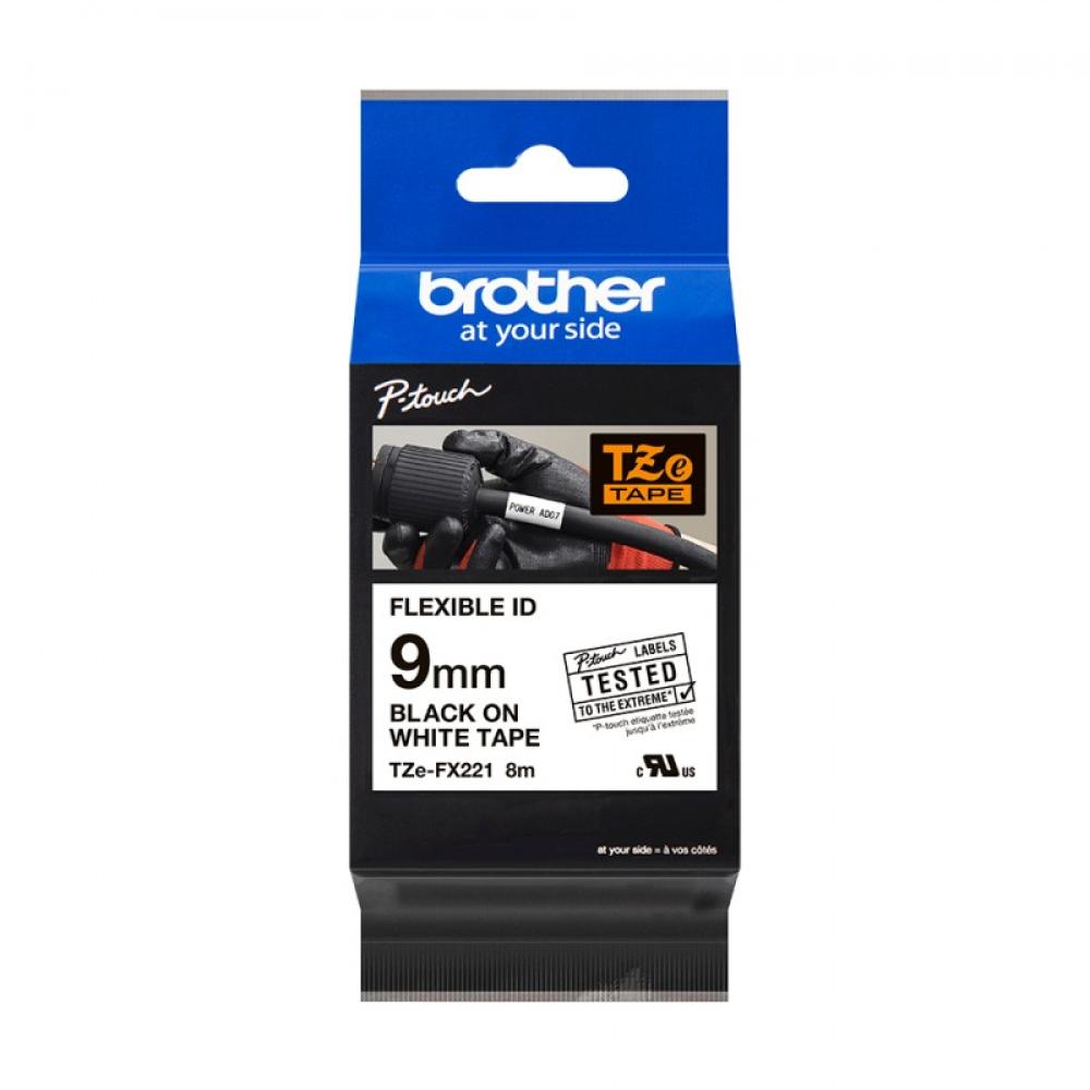Brother - TZE-FX221 cinta para impresora de etiquetas Negro sobre blanco