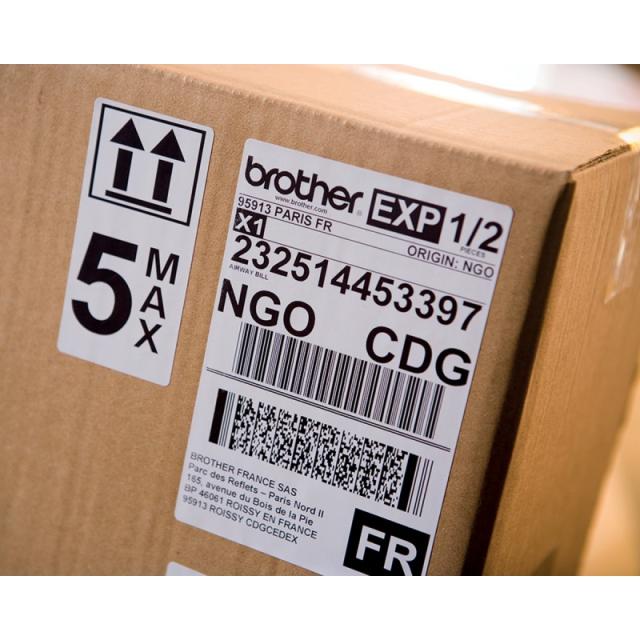 Brother - QL-1110NWB impresora de etiquetas Térmica directa 300 x 300 DPI 110 mm/s Inalámbrico y alámbrico Ethernet DK Wifi Blue