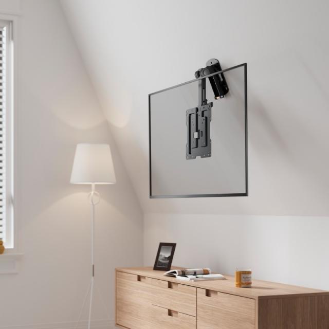 AISENS - Soporte de Techo Giratorio, Plegable para Monitor/TV 20Kg de 19-43, Negro