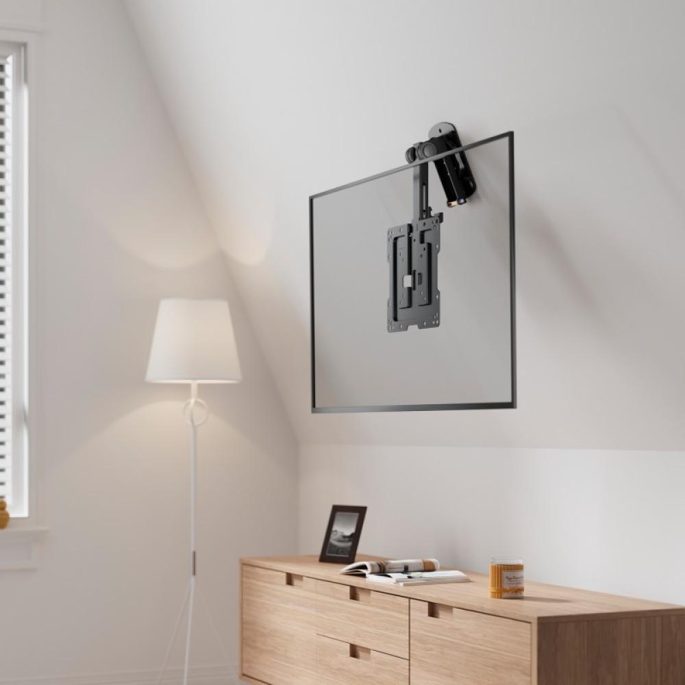 AISENS - Soporte de Techo Giratorio, Plegable para Monitor/TV 20Kg de 19-43, Negro