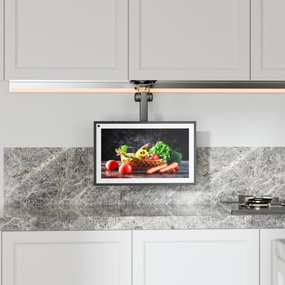 AISENS - Soporte de Techo Giratorio, Plegable para Monitor/TV 20Kg de 19-43, Negro