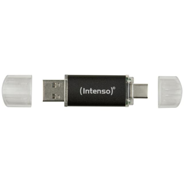 Intenso - Twist Line unidad flash USB 64 GB USB Type-A / USB Type-C 3.2 Gen 1 (3.1 Gen 1) Antracita