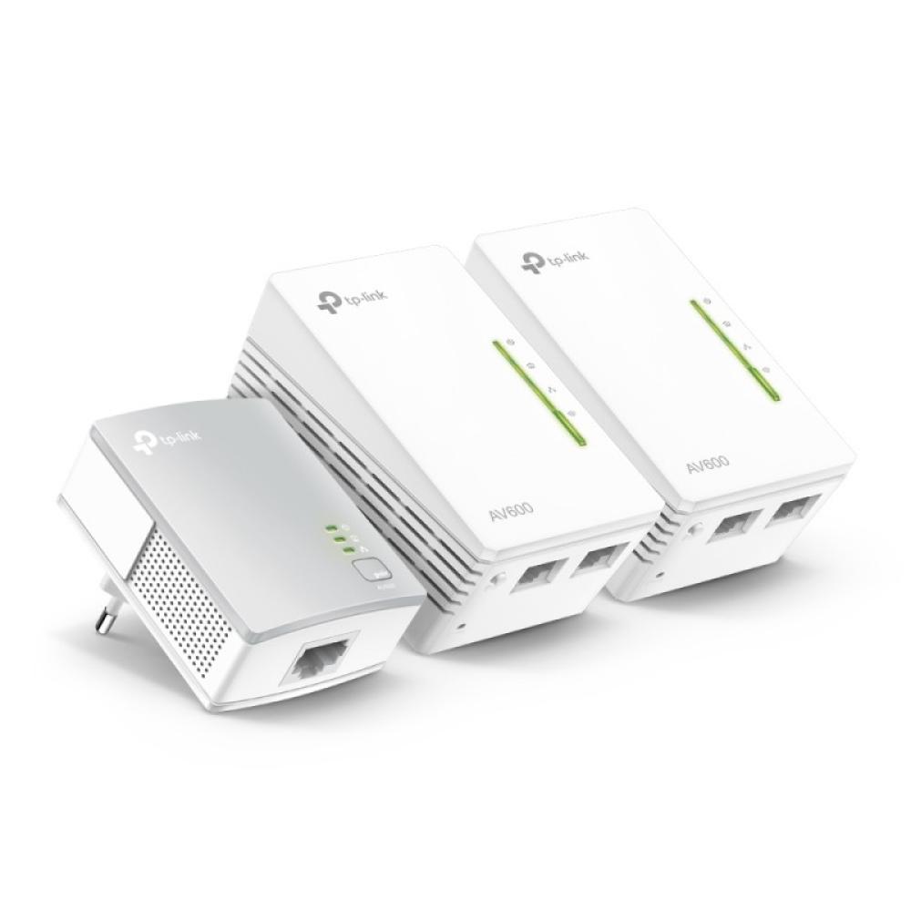 TP-Link - TL-WPA4220T KIT adaptador de red PowerLine 300 Mbit/s Ethernet Wifi Blanco 3 pieza(s)