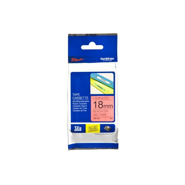 Brother - TZE-441 cinta para impresora de etiquetas Negro sobre rojo