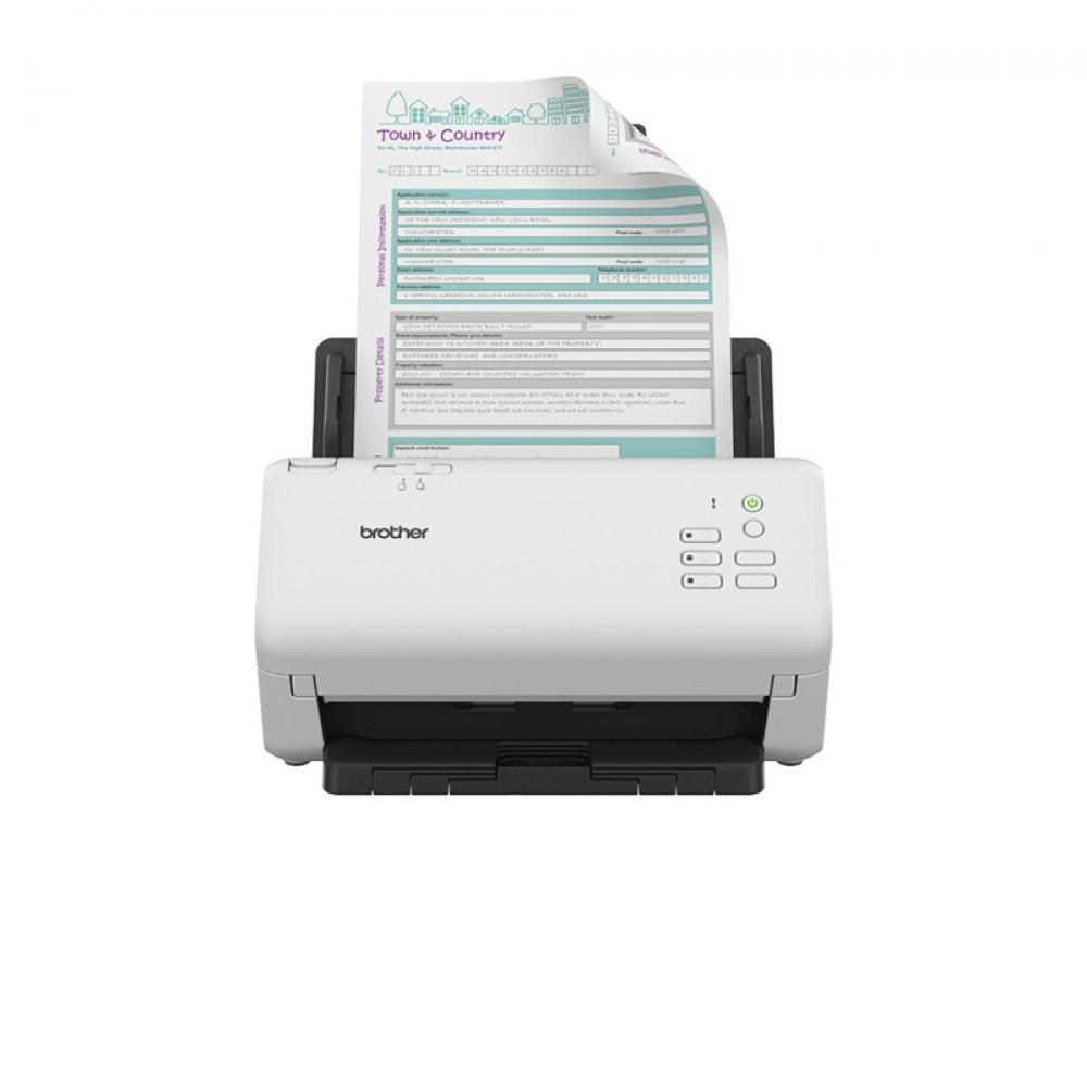 Brother - ADS-4300N escaner Escáner con alimentador automático de documentos (ADF) 600 x 600 DPI A4 Negro, Blanco