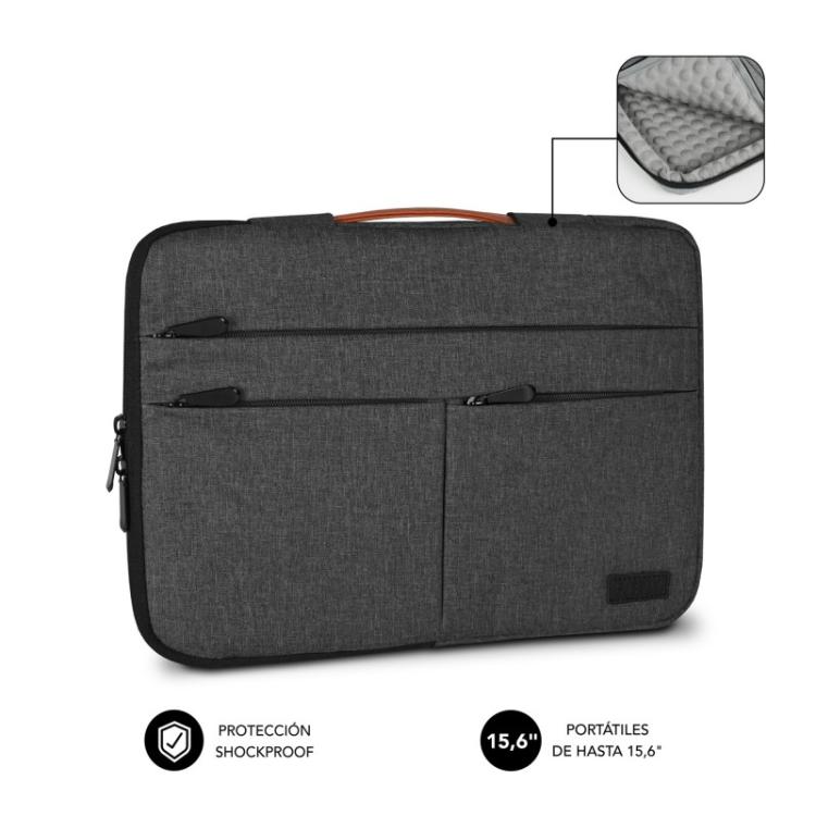 SUBBLIM - Funda Air Padding 360 Sleeve 15,6" Dark Grey